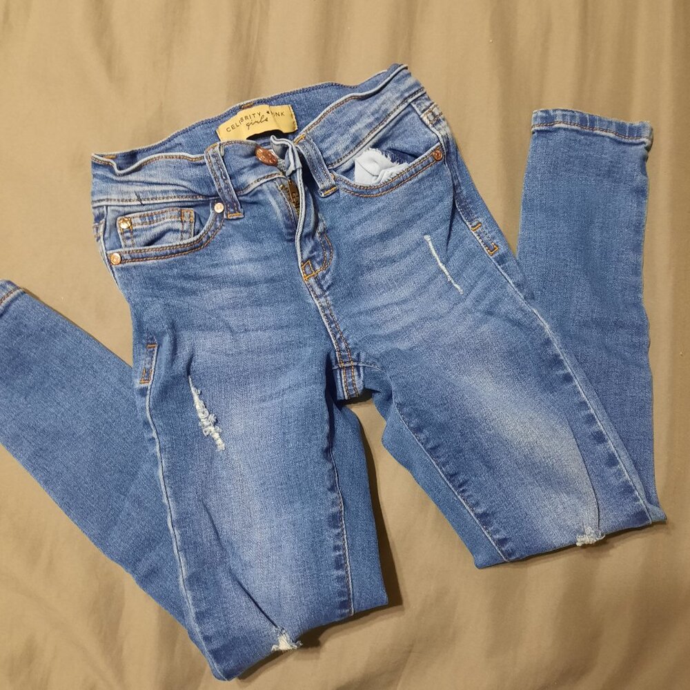 Distressed Girls Jeans
